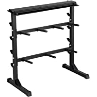 Yaheetech Soporte de Mancuernas Estante de Barbell Soporte de Barra de Pesa Carga MAX.300 kg